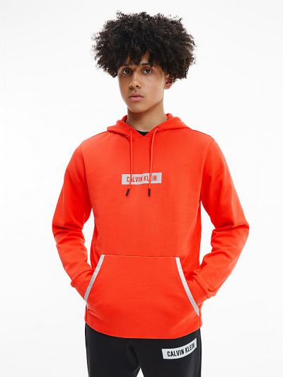 Calvin Klein Ruhák HU113059 | Calvin Klein Cotton Terry Férfi Kapucnis Pulóver Rózsaszín